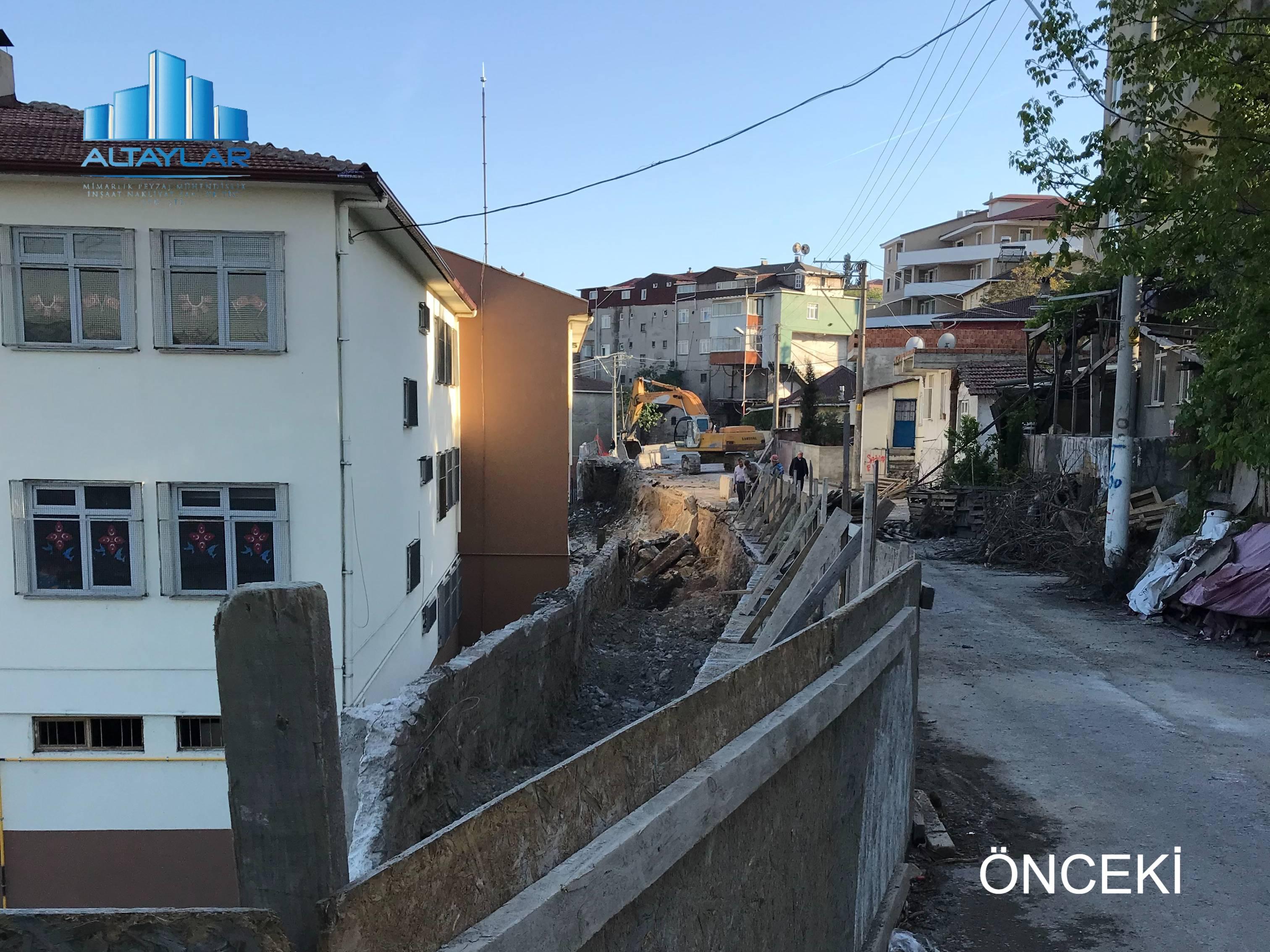 DİLOVASI İLKOKULU YIKILAN NDUVAR İYİLEŞTİRİLMESİ