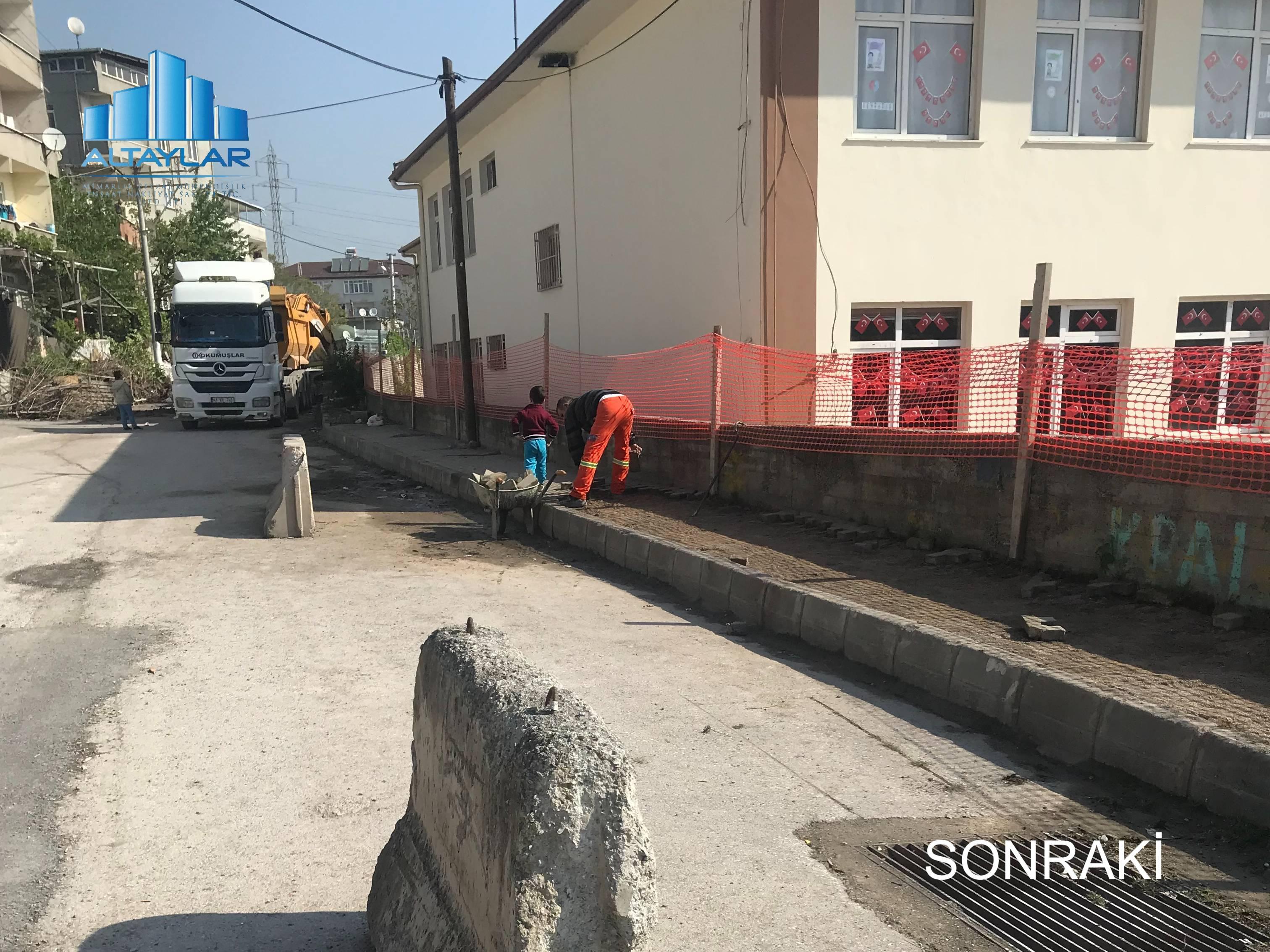 DİLOVASI İLKOKULU YIKILAN NDUVAR İYİLEŞTİRİLMESİ